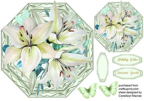 Beautiful Cream Lily Topper