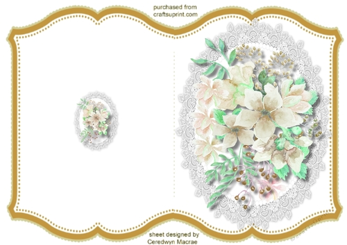 Print and Fold, Cream Magnolias