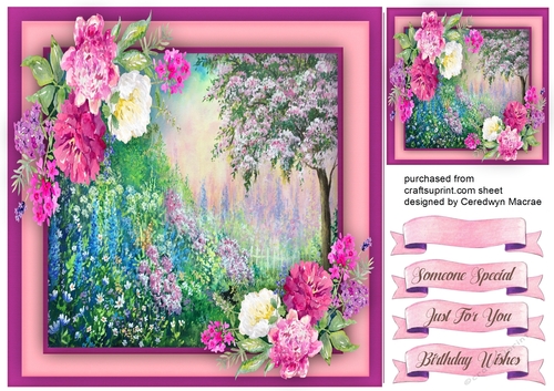 Beautiful Cherry tree and  Roses
