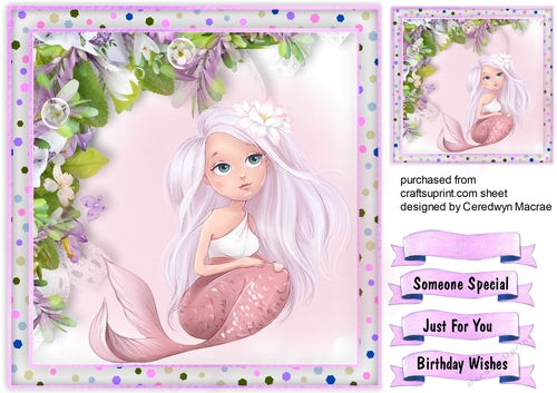 Gorgeous  Pink Mermaid 