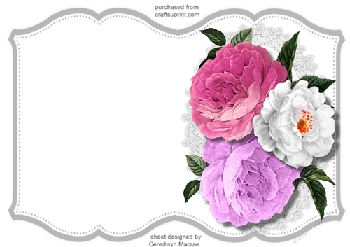 Print and Fold , Mixed Roses