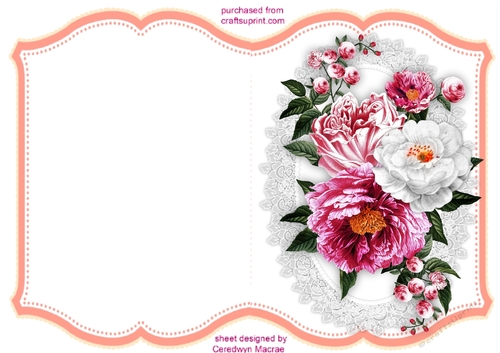 Print and Fold ,Pink  Roses