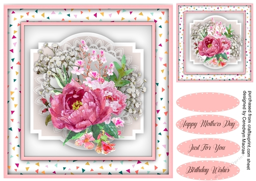 Pink  peonys   and Babys Breath