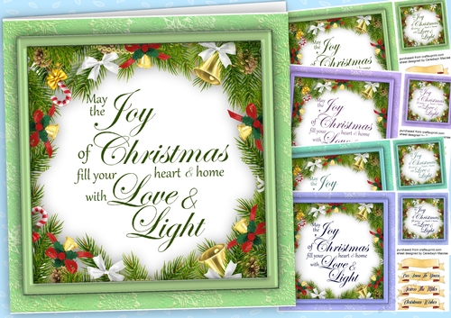4, card Fronts , The Joy at Christmas