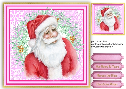 Christmas Santa , Hot Pink