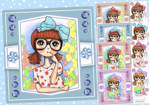 4, Card Fronts , Birthday Girl
