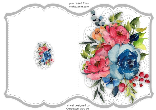 Print and Fold, Indigo and Peach