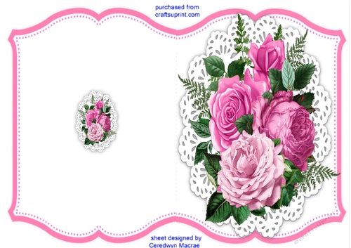 Print and Fold,Magenta Roses