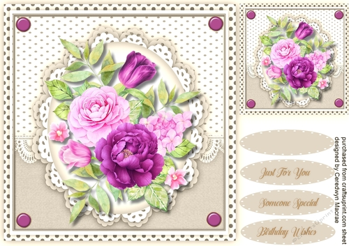 Gorgeous Pink and Lilac Peony Roses