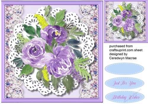 Lilac Roses on Lace