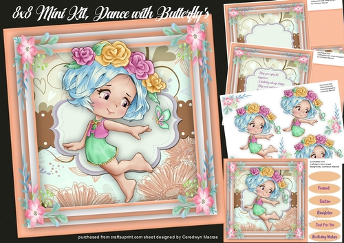 8x8 Mini Kit, Dance with Butterflys 