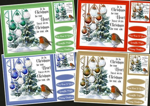 4, Card fronts  Christmas i the Heart
