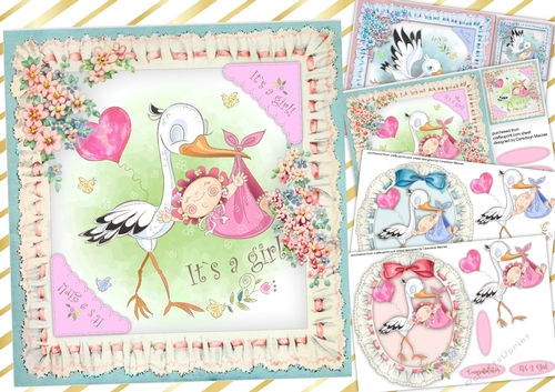 4, Beautiful Baby card Fronts 