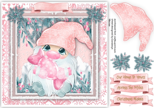 Cute Pink Christmas Gnome 