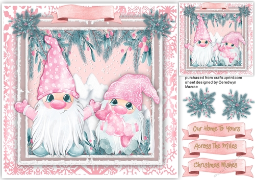 Cute Pink Christmas Gnomes 