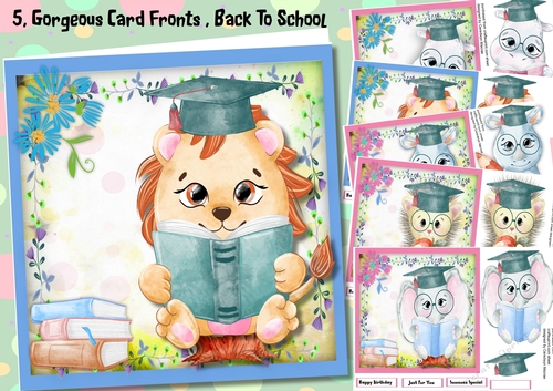 5, Gorgeous Card Fronts , Back To School