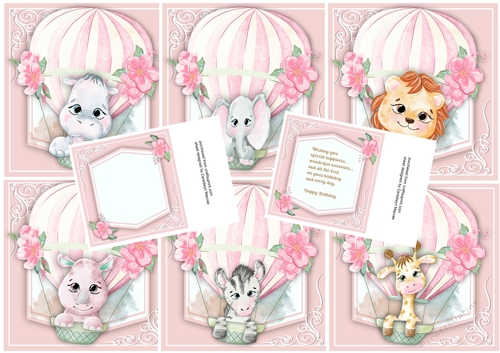 6, Gorgeous Card Fronts, Up on a Breeze + 2 Inserts