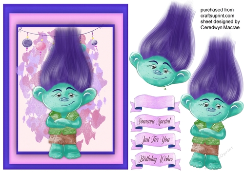 A5 , Troll With Mauve   Hair