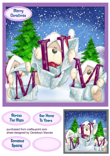 Teddys Christmas Mum Words