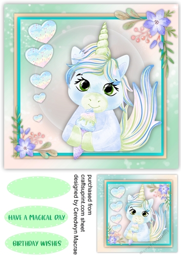 Gorgeous Unicorn with Ice Cream 2