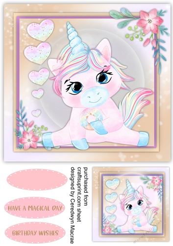 Gorgeous Unicorn with Doughnut 3