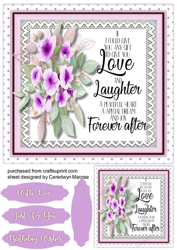 Beautiful Words and Lilac Roses