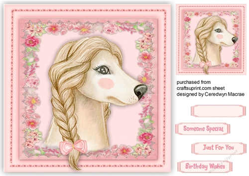Dog In a Flower Frame 4