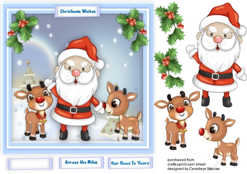 Santa an Reindeers 