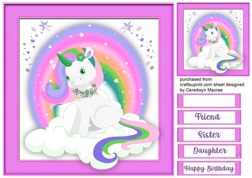 Gorgeous Rainbow Unicorn, Lilac