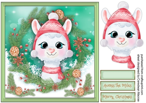 Gorgeous Christmas Llama 