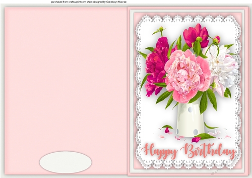 Quick A5 Card , Roses