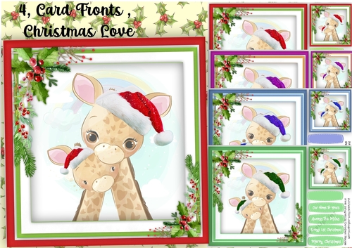 4, Card Fronts, Christmas Love 