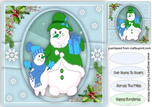 Cute Snowman Family 
