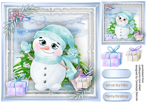 Jolly Snowman , Blue