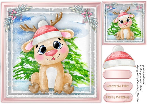 Jolly Reindeer Pink