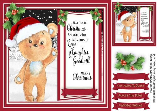 Cute Bear , Christmas Wishes