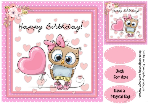 Owls Birthday Balloon