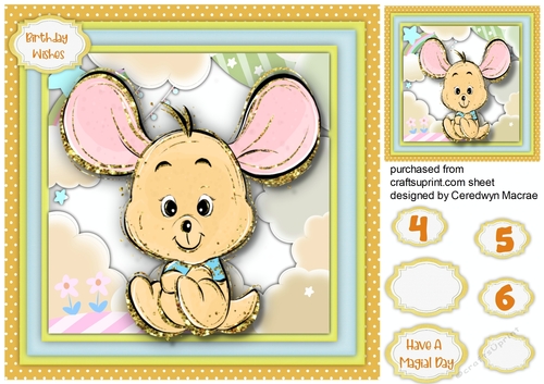 Cute Glittered  Kanga