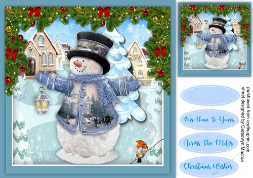 Lovely Snowman with Lamp