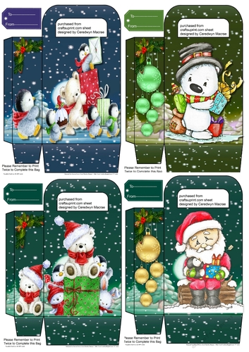  4, Gorgeous Gift Bag , Santa and Friends