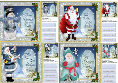 4, Card Fronts , Santa