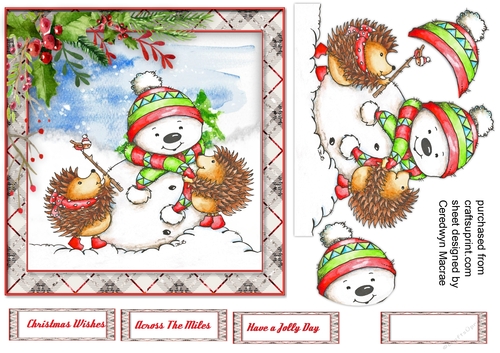Hedgehogs Christmas Friend