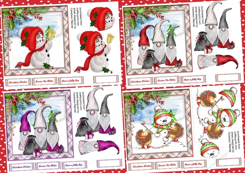 4, Lovely Cards , Snow Friends