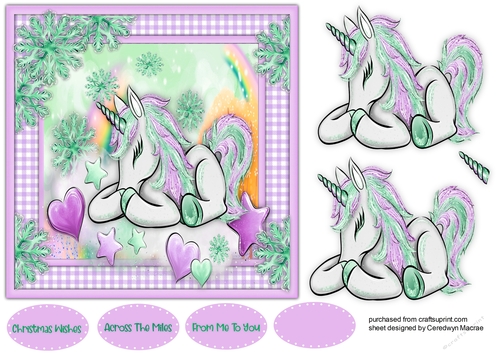 Gorgeous Snowflake Unicorn 2