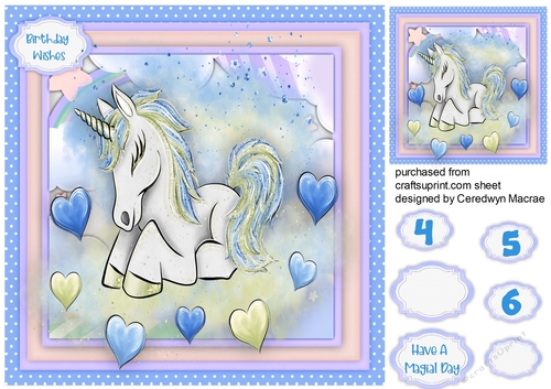 Gorgeous Blue Unicorn 