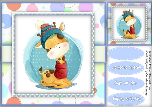 Giraffes New Hat And Scarf 