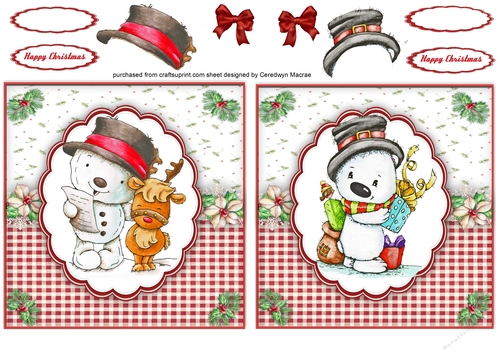 2, Lovely Cards , Christmas Snowmen 6x6 app