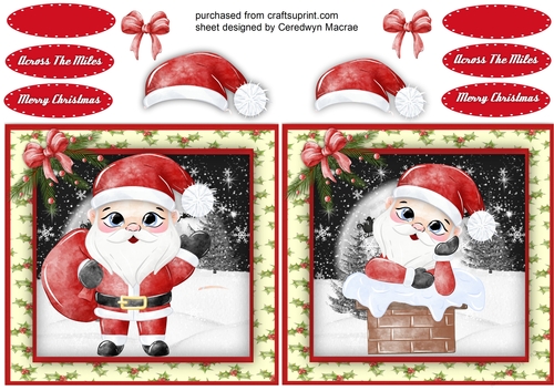 2, Lovely Cards ,  Christmas Santas 6x6 app