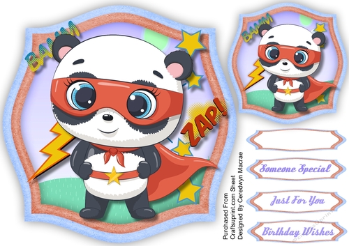 Lovely Super Panda Topper