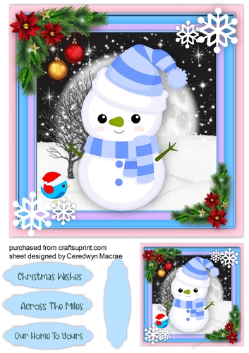 Snowman in Blue Scarf